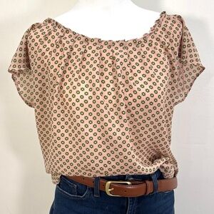 LC Lauren Conrad Pink Patterned Blouse